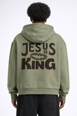 Jesus Is King - Heren Zip Hoodie